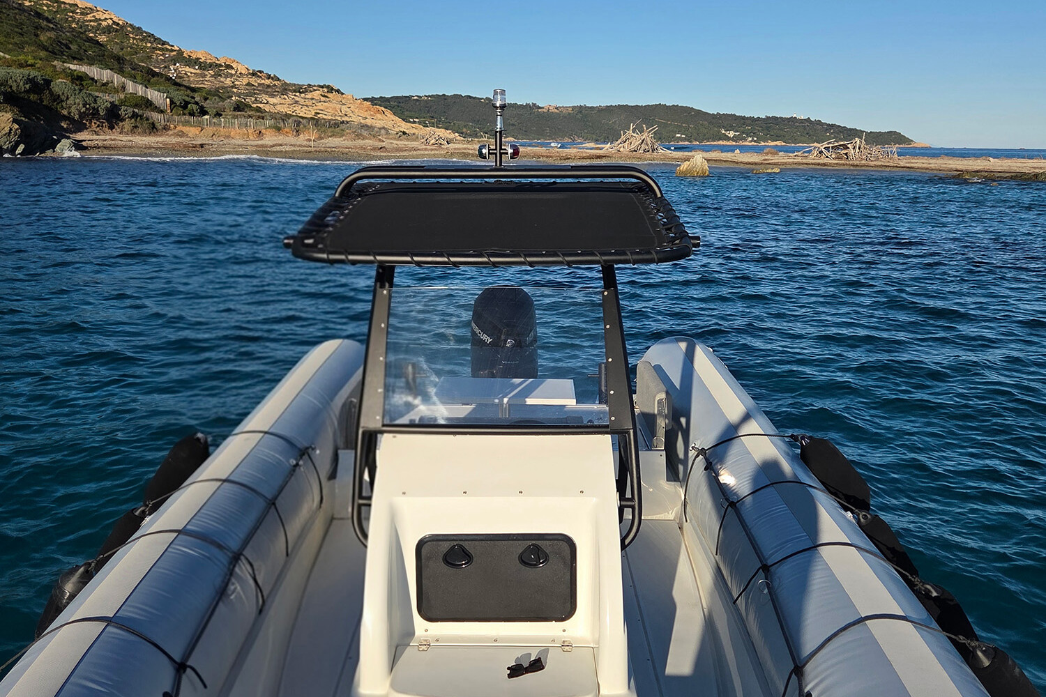 photo from the bow of the Aurora boat
