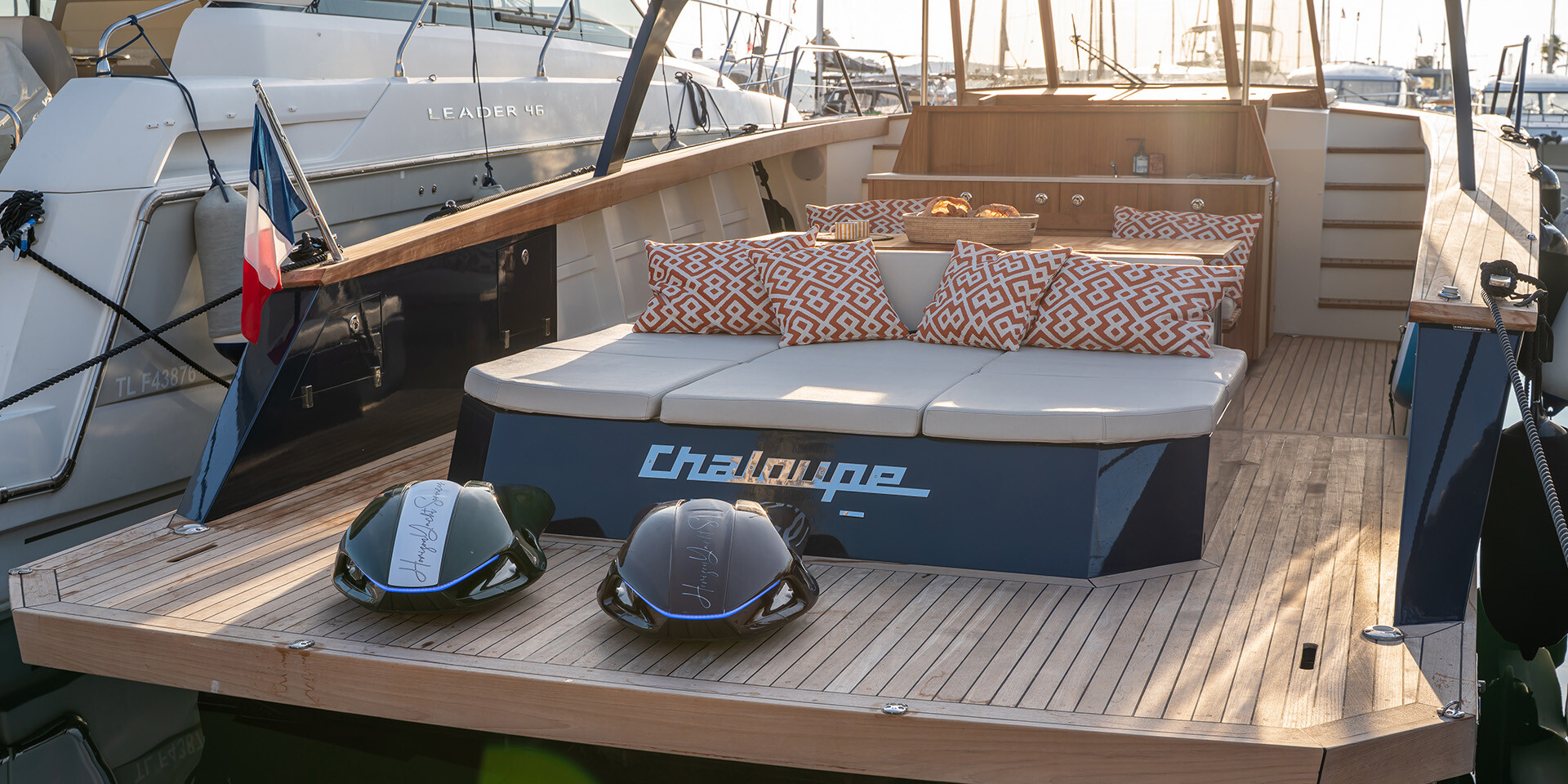 The rear of the ‘Chaloupe’ with sitting area